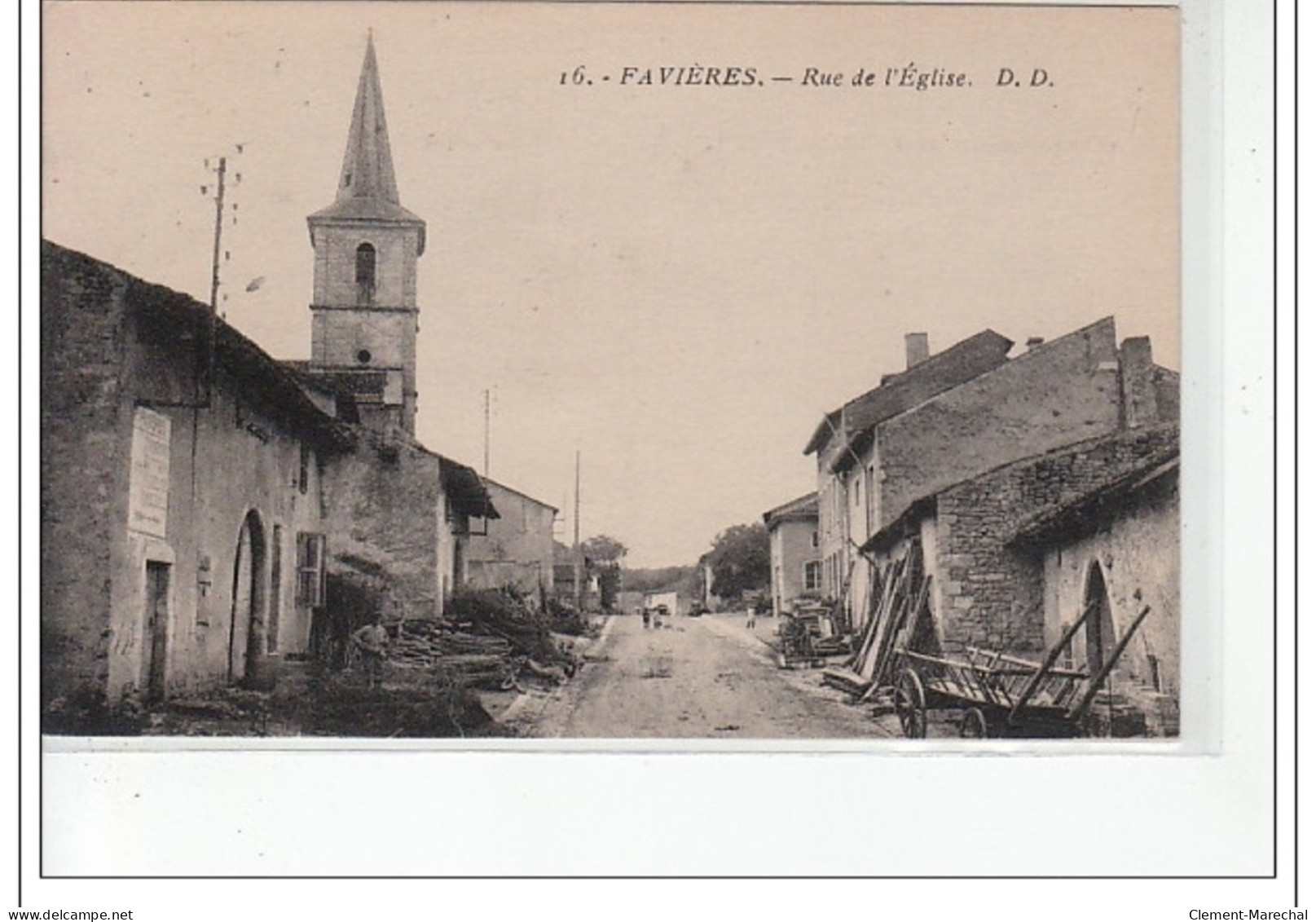 FAVIERES - Rue De L'église - Très Bon état - Otros & Sin Clasificación