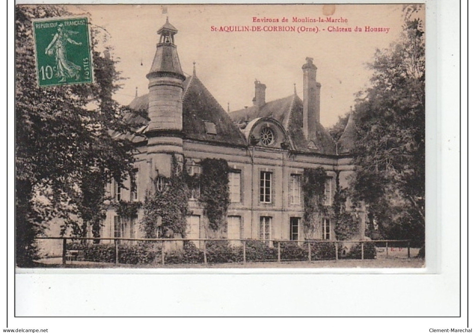 Environs De MOULINS LA MARCHE - SAINT AQUILIN DE CORBION - Château Du Houssay - Très Bon état - Autres & Non Classés