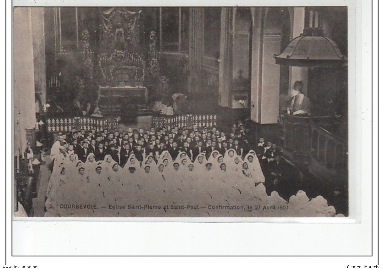 COURBEVOIE - Eglise Saint Pierre Et Saint Paul - Confirmation Le 27 Avril 1907 - Très Bon état - Courbevoie