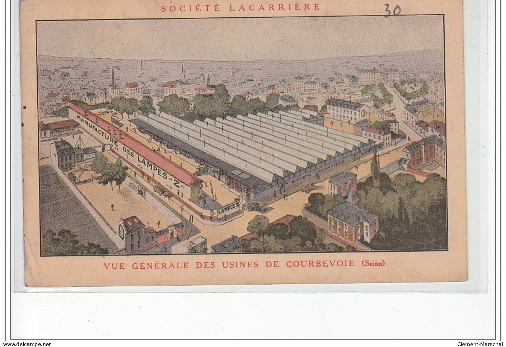 COURBEVOIE - Société Lacarrière- Vue Générale Des Usines -  Très Bon état - Courbevoie