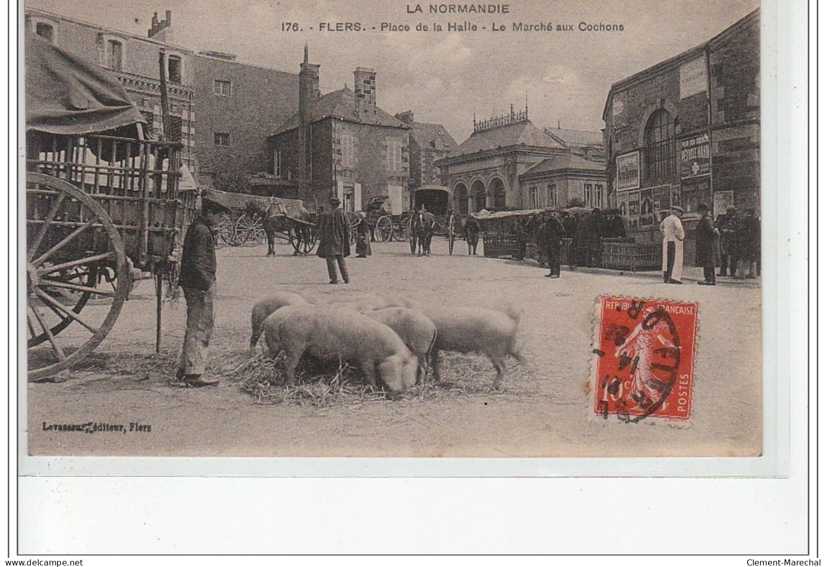 FLERS - Place De La Halle - Le Marché Aux Cochons - Très Bon état - Flers