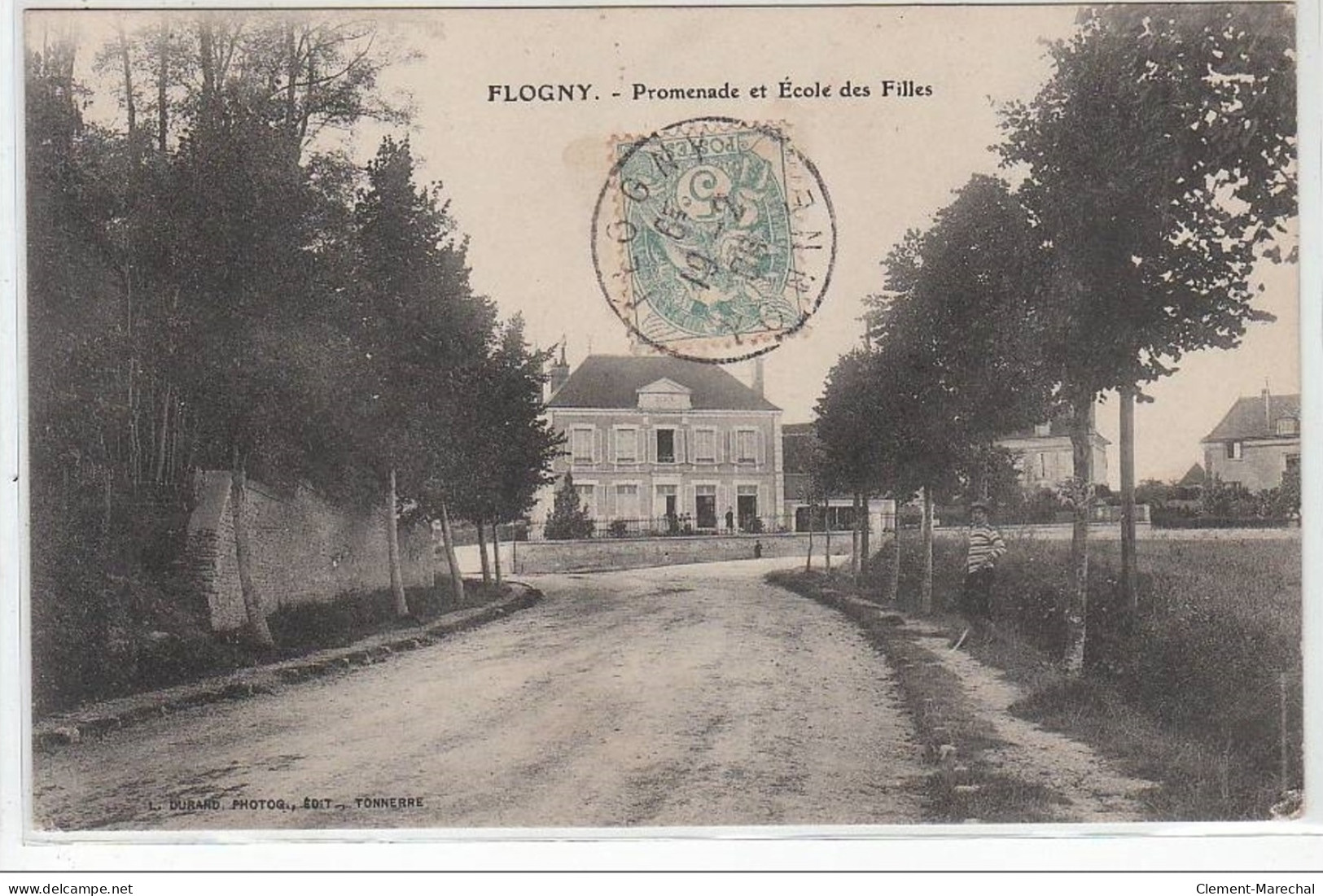 FLOGNY : Promenade Et école Des Filles - Très Bon état - Flogny La Chapelle