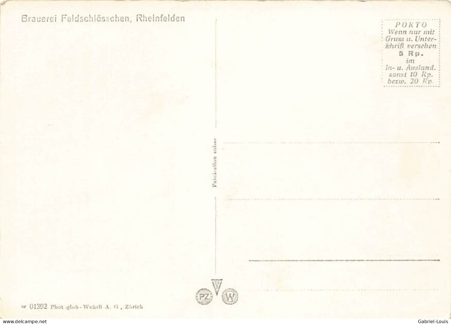 Brauerel Feldschlösschen Rheinfelden Bière   ( 10x 15) - Rheinfelden