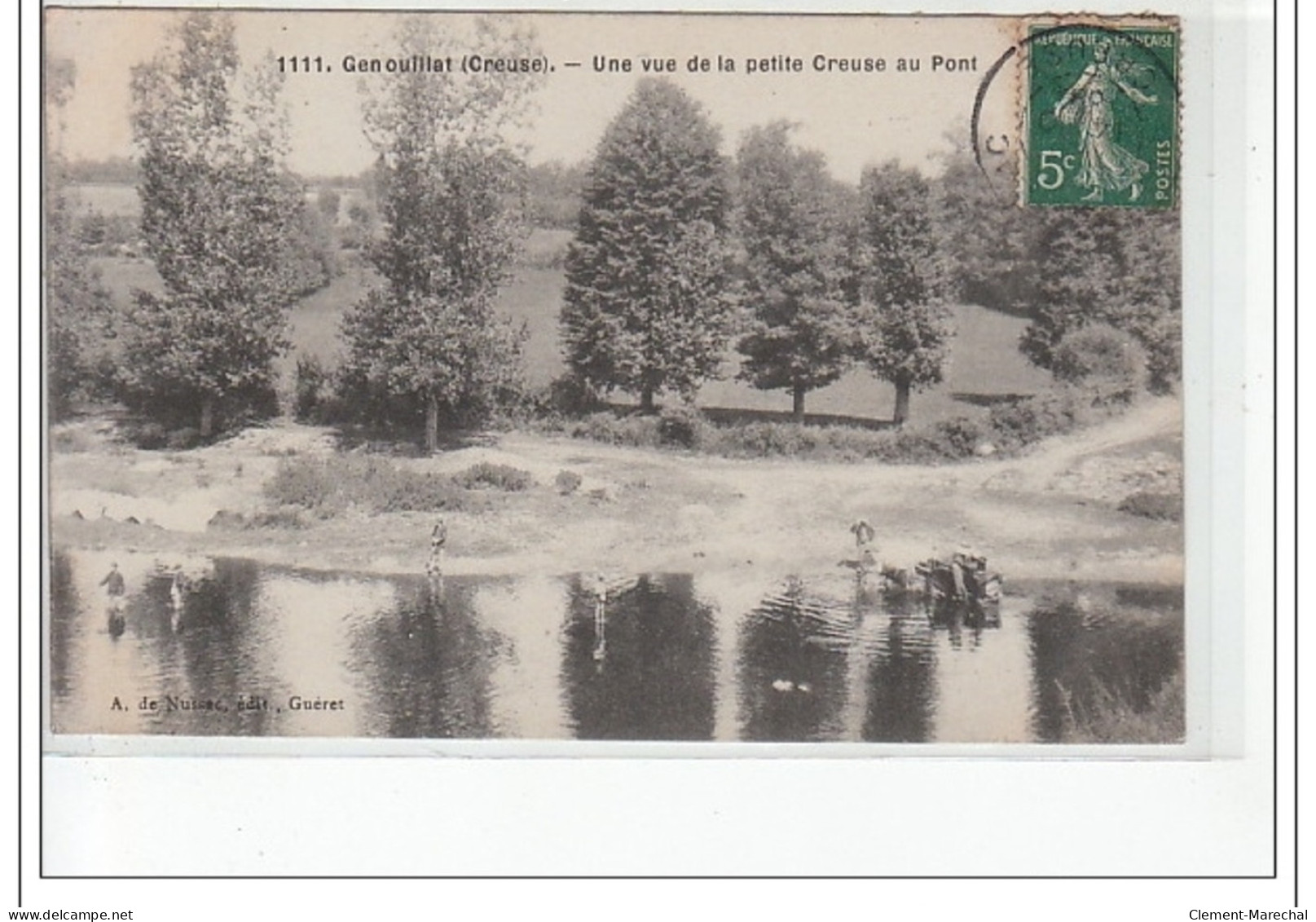 GENOUILLAT - Une Vue De La Petite Creuse Au Pont - Très Bon état - Autres & Non Classés