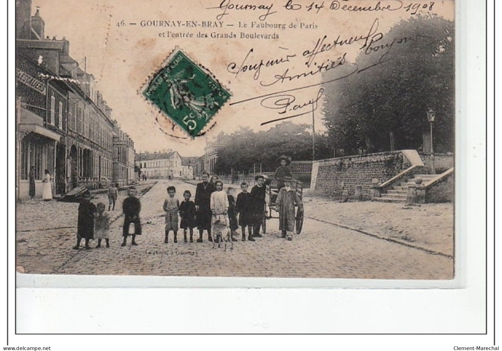 GOURNAY EN BRAY - Le Faubourg De Paris Et L'entrée Des Grands Boulevards - Très Bon état - Gournay-en-Bray