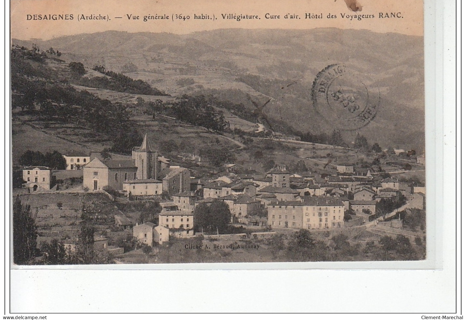 DESAIGNES - Vue Générale - Villégiature - Cure D'air - Hôtel Des Voyageurs Ranc - Très Bon état - Autres & Non Classés