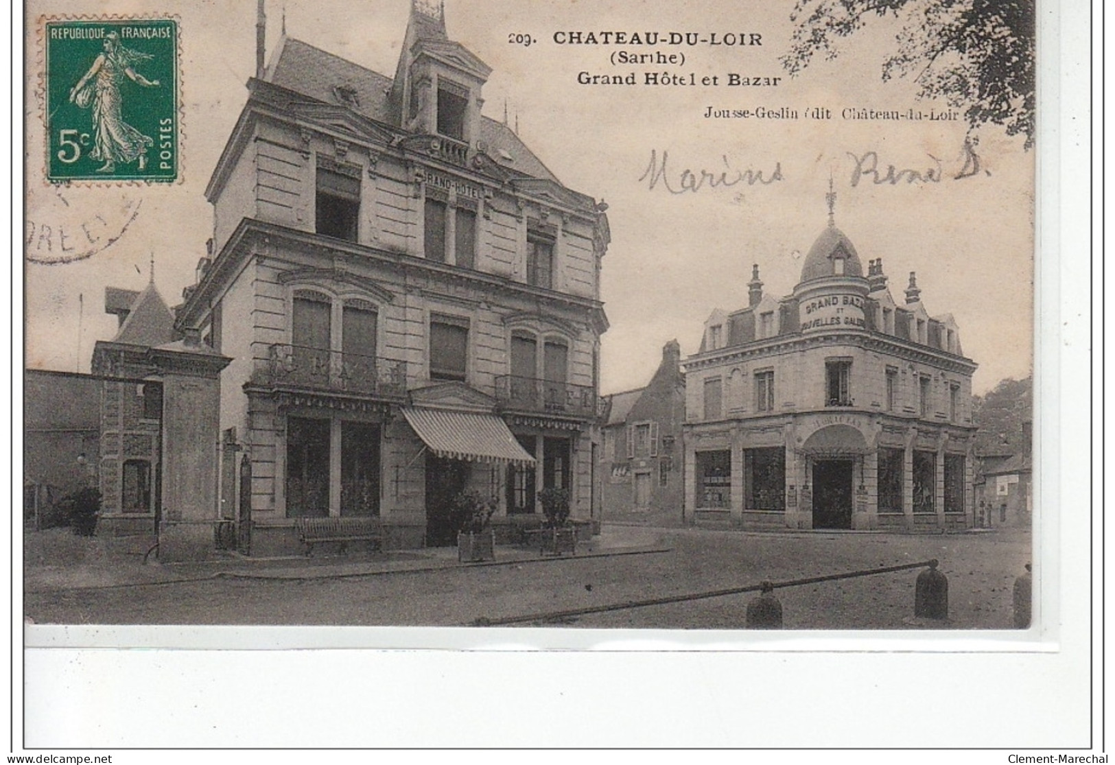 CHATEAU DU LOIR - Grand Hôtel Et Bazar - Très Bon état - Chateau Du Loir