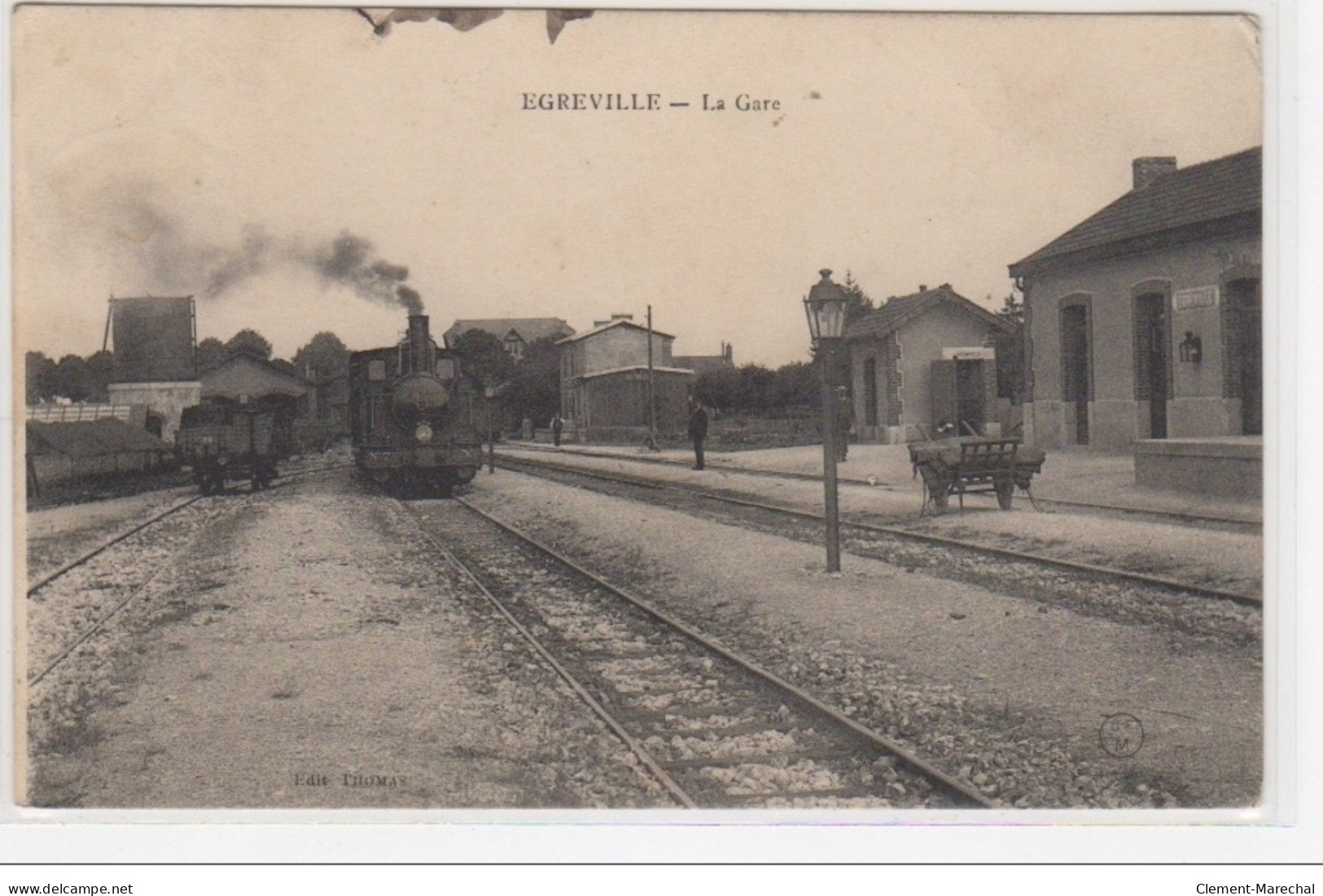 EGREVILLE : La Gare - Bon état (traces Au Dos) - Other & Unclassified