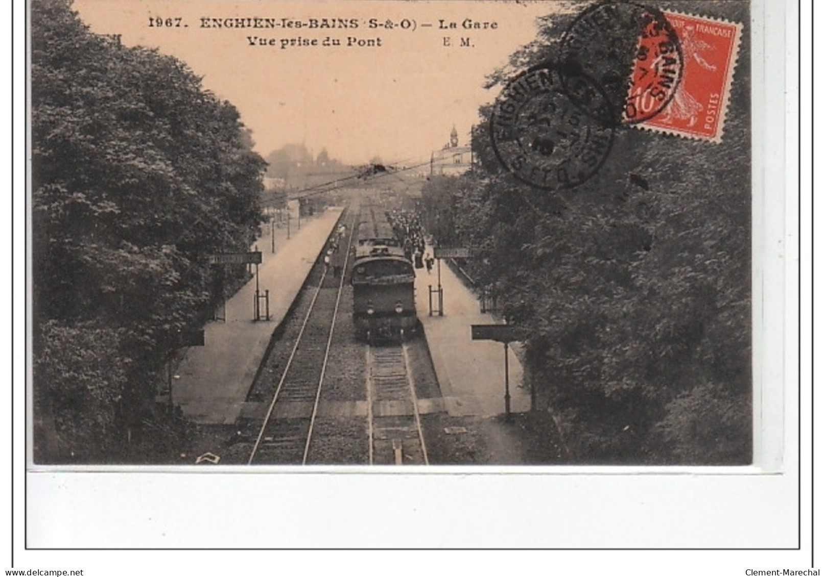 ENGHIEN LES BAINS - La Gare - Vue Prise Du Pont - Très Bon état - Enghien Les Bains