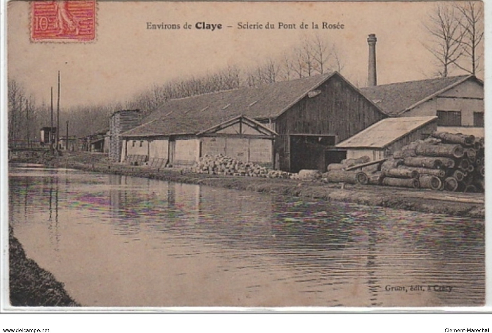 ENVIRONS DE CLAYE : Scierie Du Pont De La Rosée - Très Bon état - Autres & Non Classés