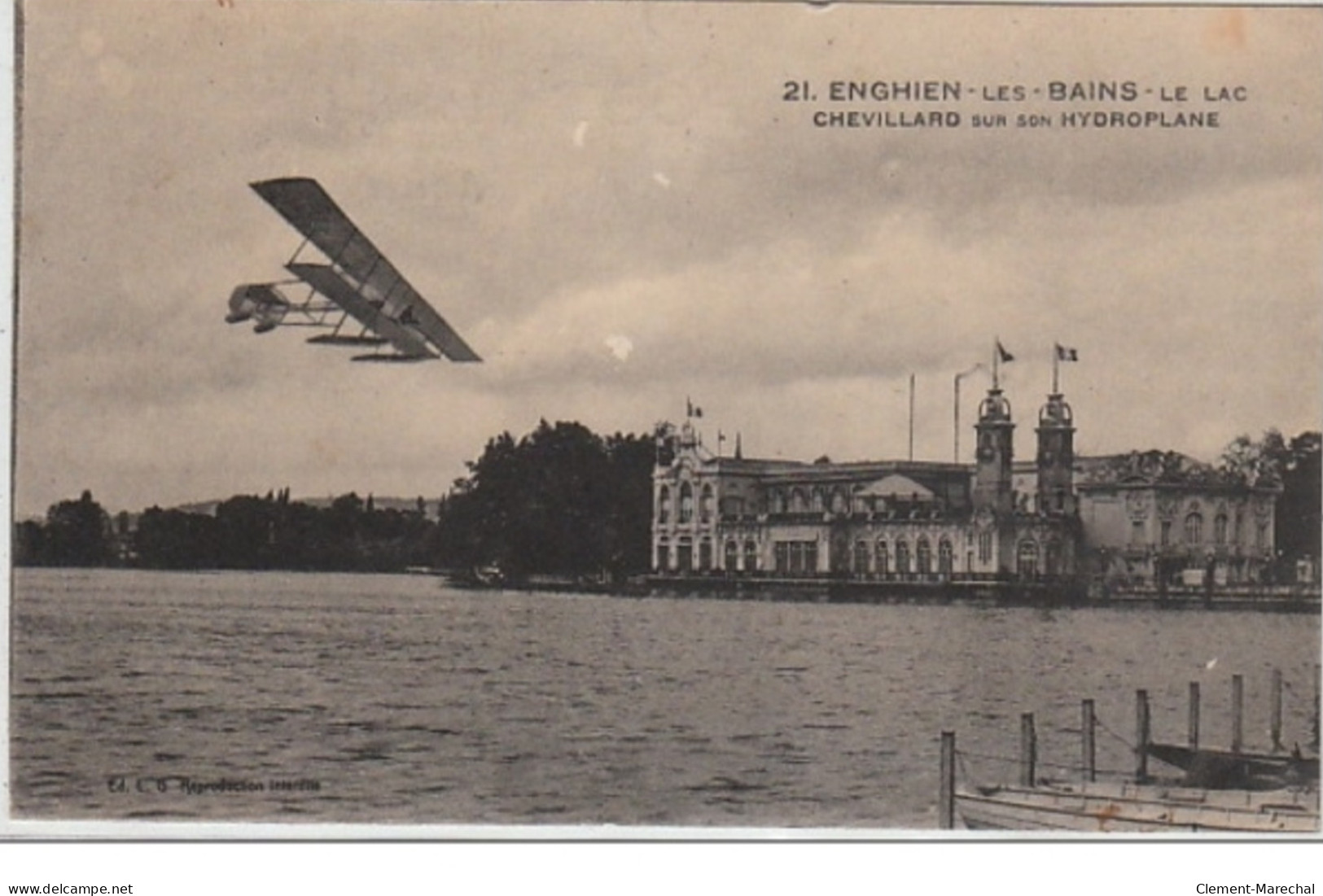 ENGHIEN LES BAINS : CHEVILLARD Sur Son Hydroplane - Très Bon état - Enghien Les Bains