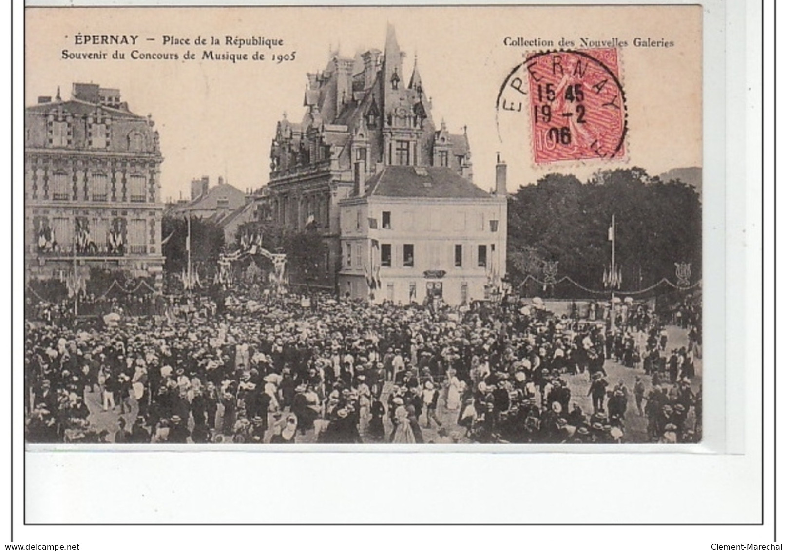 EPERNAY - Place De La République - Souvenir Du Concours De Musique 1905  - Très Bon état - Epernay