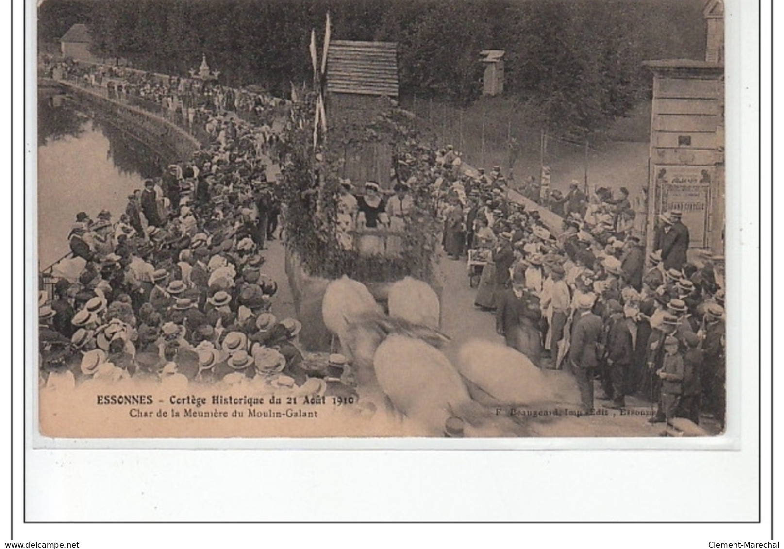 ESSONNES - Cortège Historique Du 21 Août 1910: Char De La Meunière Du Moulin Galant - Très Bon état - Essonnes