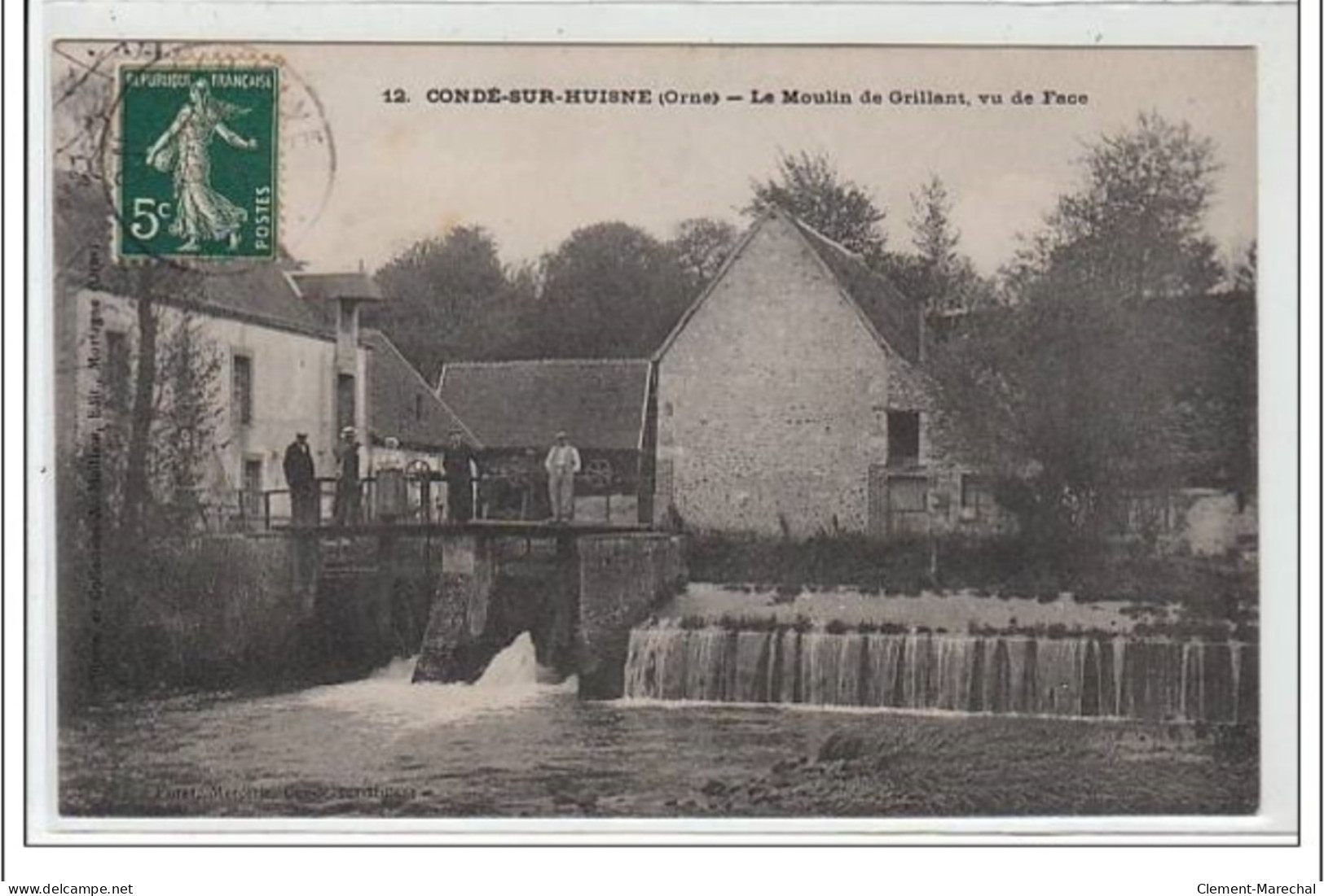 CONDE SUR HUISNE : Le Moulin De Grillant, Vu De Face - MOULIN - Très Bon état - Autres & Non Classés