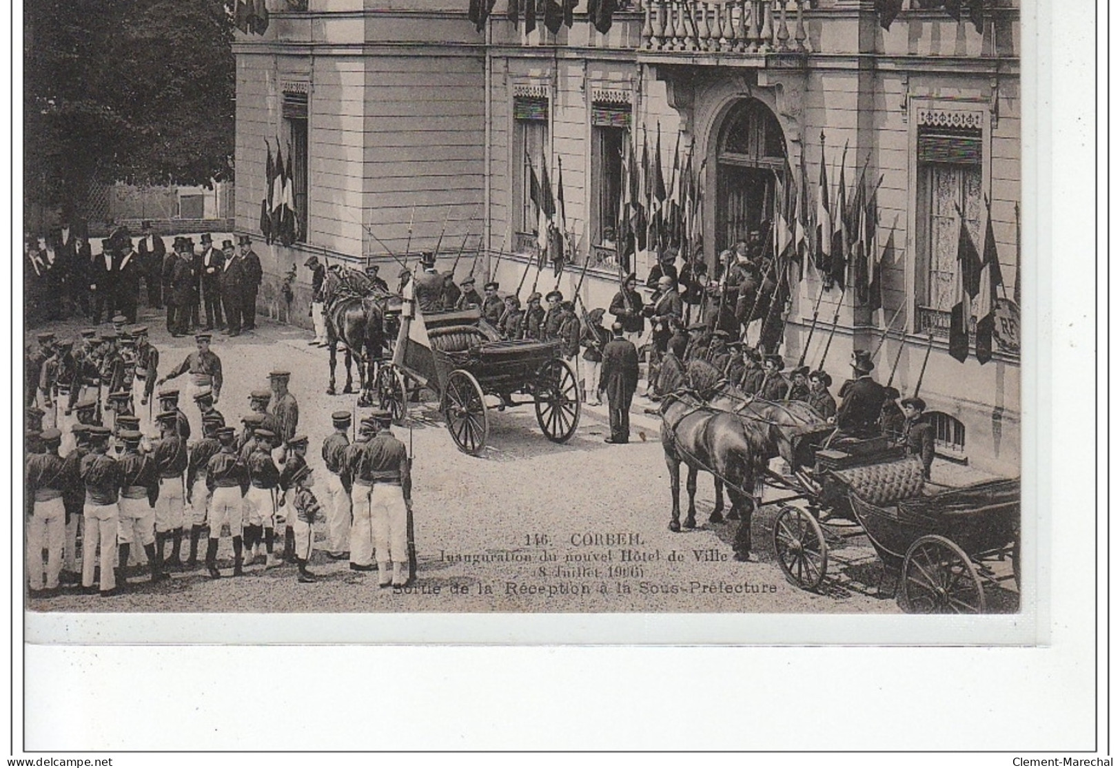 CORBEIL - Inauguration Du Nouvel Hôtel De Ville (1906) - Sortie De La Réception à La Sous-préfecture - Très Bon état - Corbeil Essonnes