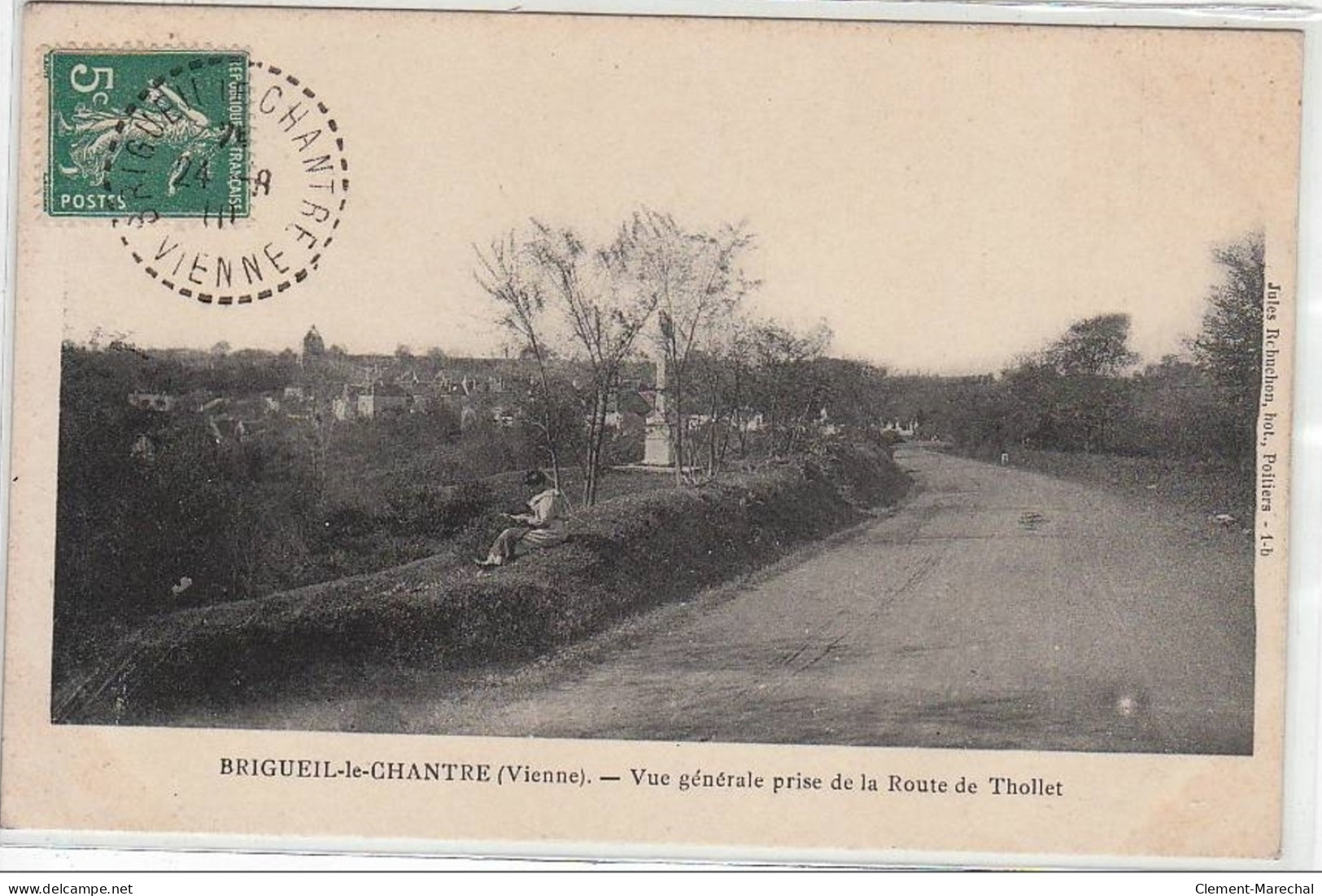 BRIGUEIL LE CHANTRE : Vue Générale Prise De La Route De Thollet - Très Bon état - Other & Unclassified