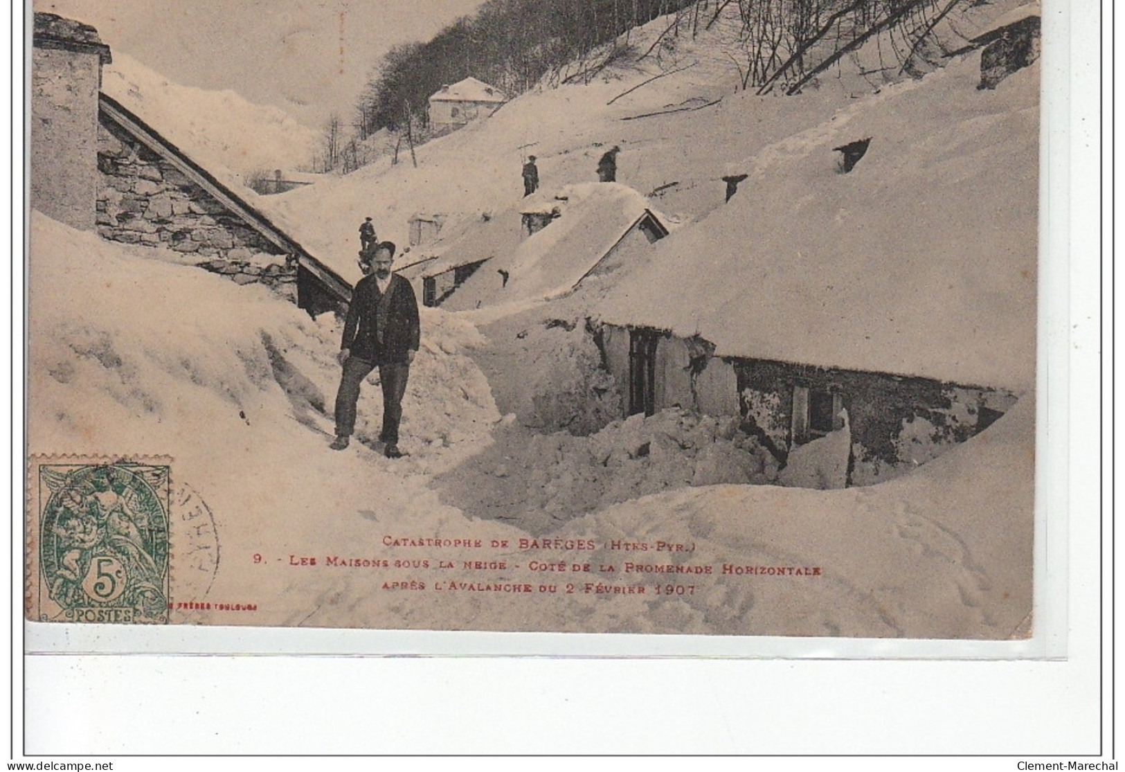 Catastrophe De BAREGES - Côté De La Promenade Horizontale Après L'avalanche Du 2 Février 1907 - Très Bon état - Other & Unclassified