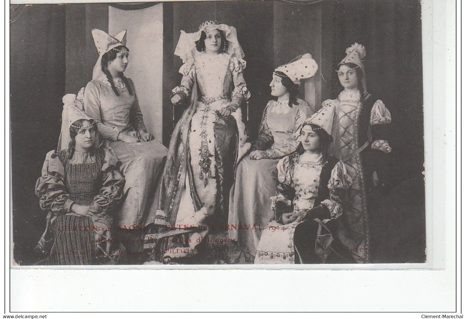 Chalon-sur-Saône - Carnaval 1914 - Les Demoiselles D'Honneur - Très Bon état - Chalon Sur Saone