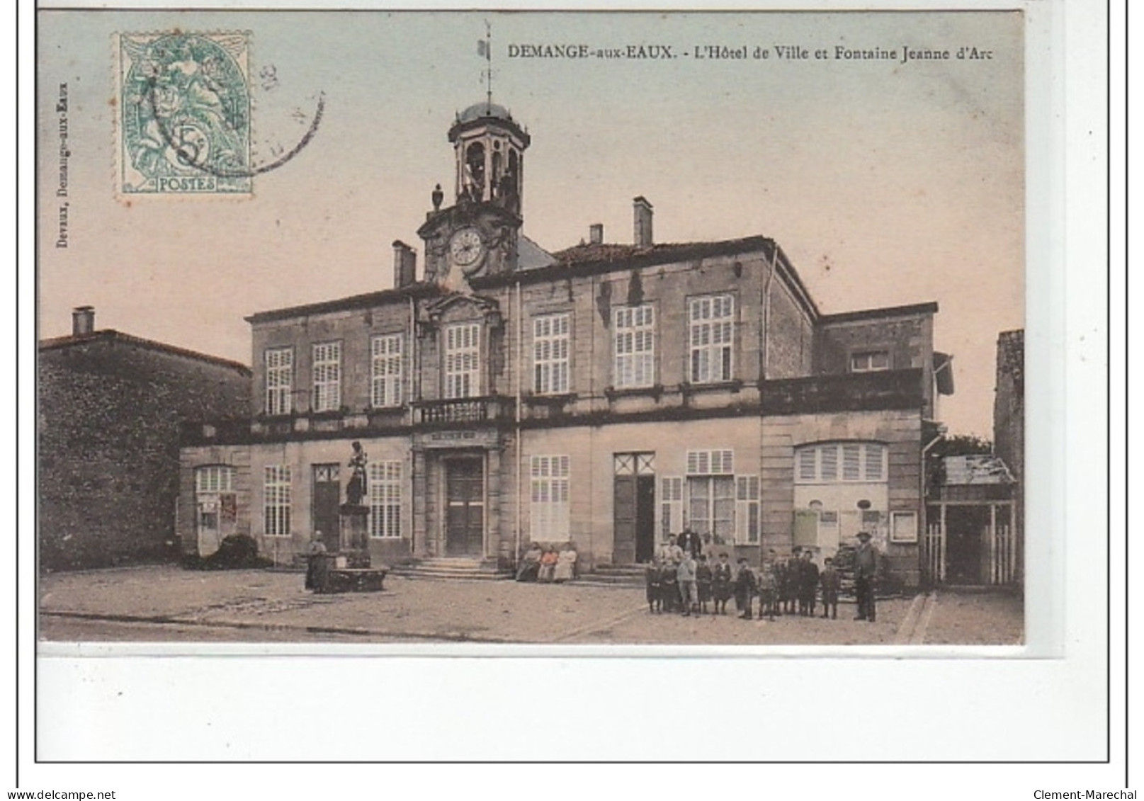 DEMANGE AUX EAUX - L'Hôtel De Ville Et Fontaine Jeanne D'Arc - Très Bon état - Sonstige & Ohne Zuordnung