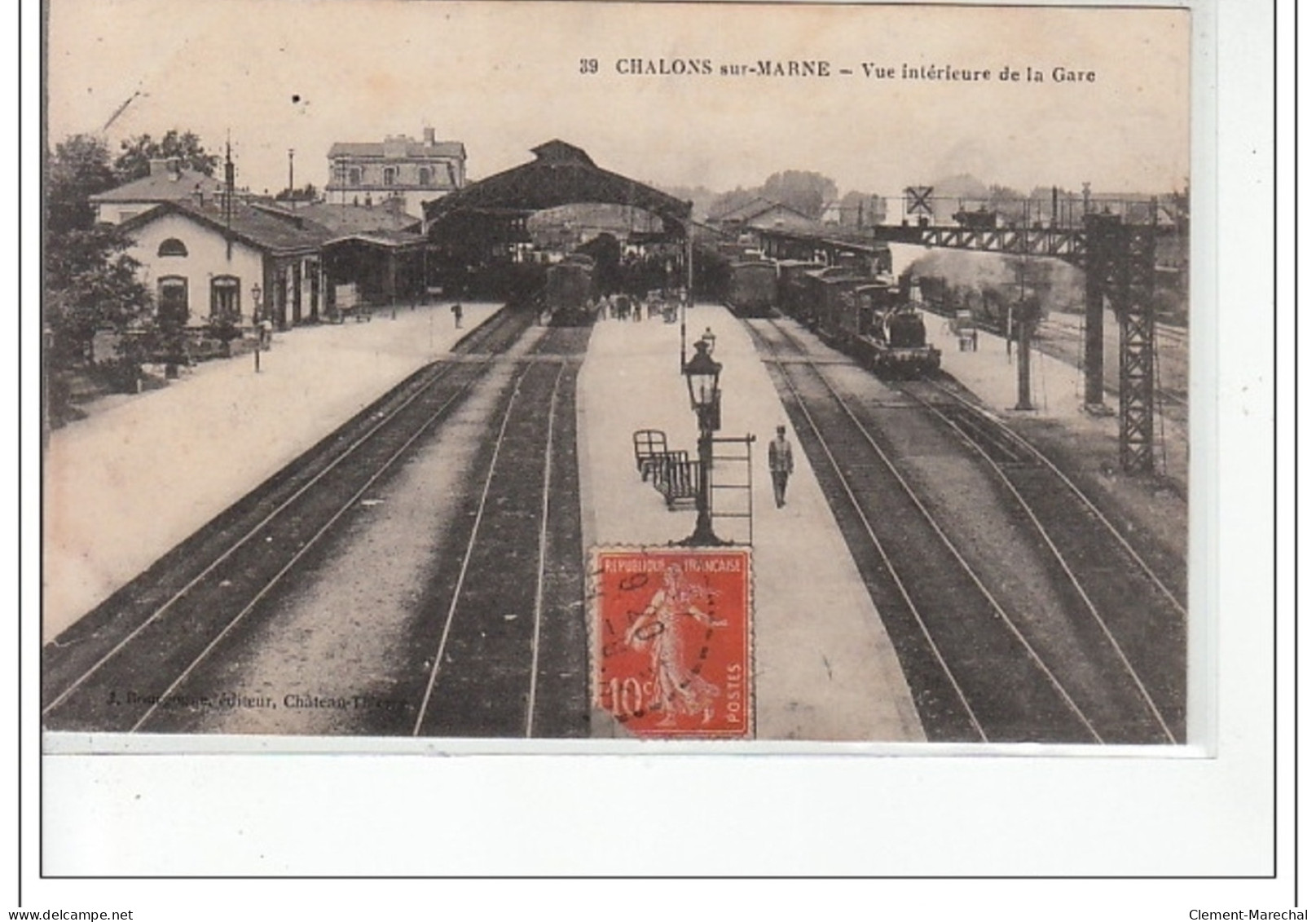 CHALONS SUR MARNE - Vue Intérieure De La Gare - Très Bon état - Châlons-sur-Marne