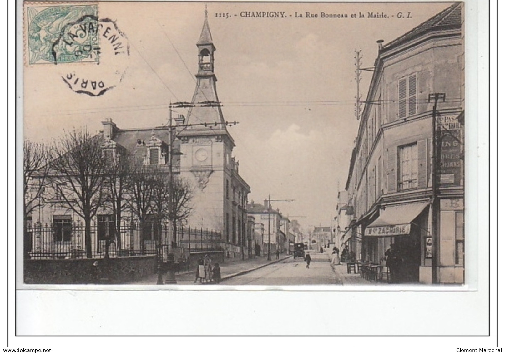 CHAMPIGNY - La Rue Bonneau Et La Mairie - Très Bon état - Champigny Sur Marne