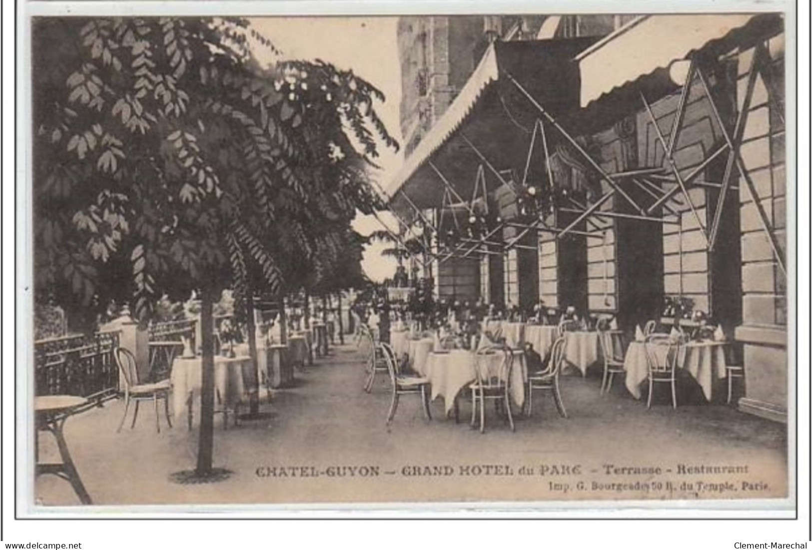 CHATEL-GUYON : Grand Hôtel Du Parc - Terrasse - Restauranty - Très Bon état - Châtel-Guyon