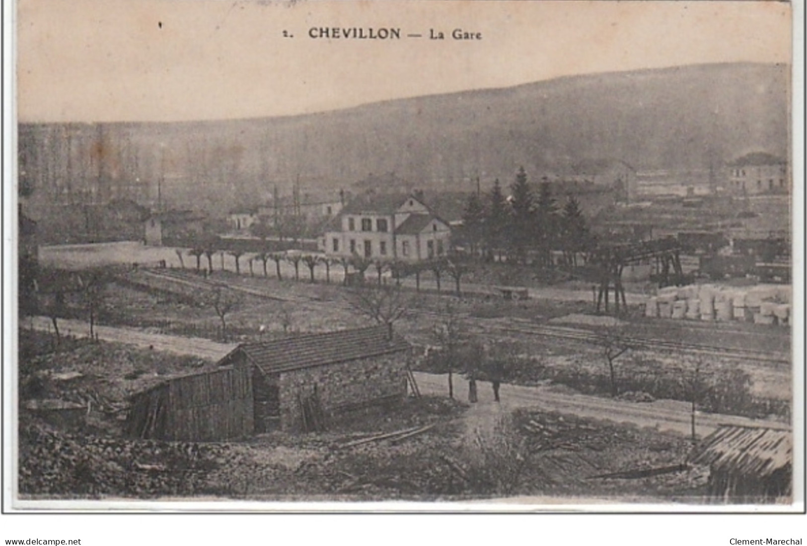 CHEVILLON : La Gare - Bon état ( Marque Au Verso) - Chevillon