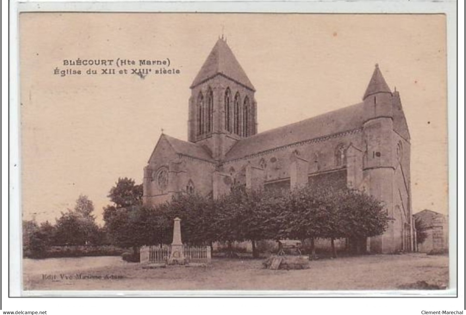 BLECOURT : église Du XII° Et XIII° Siècle - Très Bon état - Otros & Sin Clasificación
