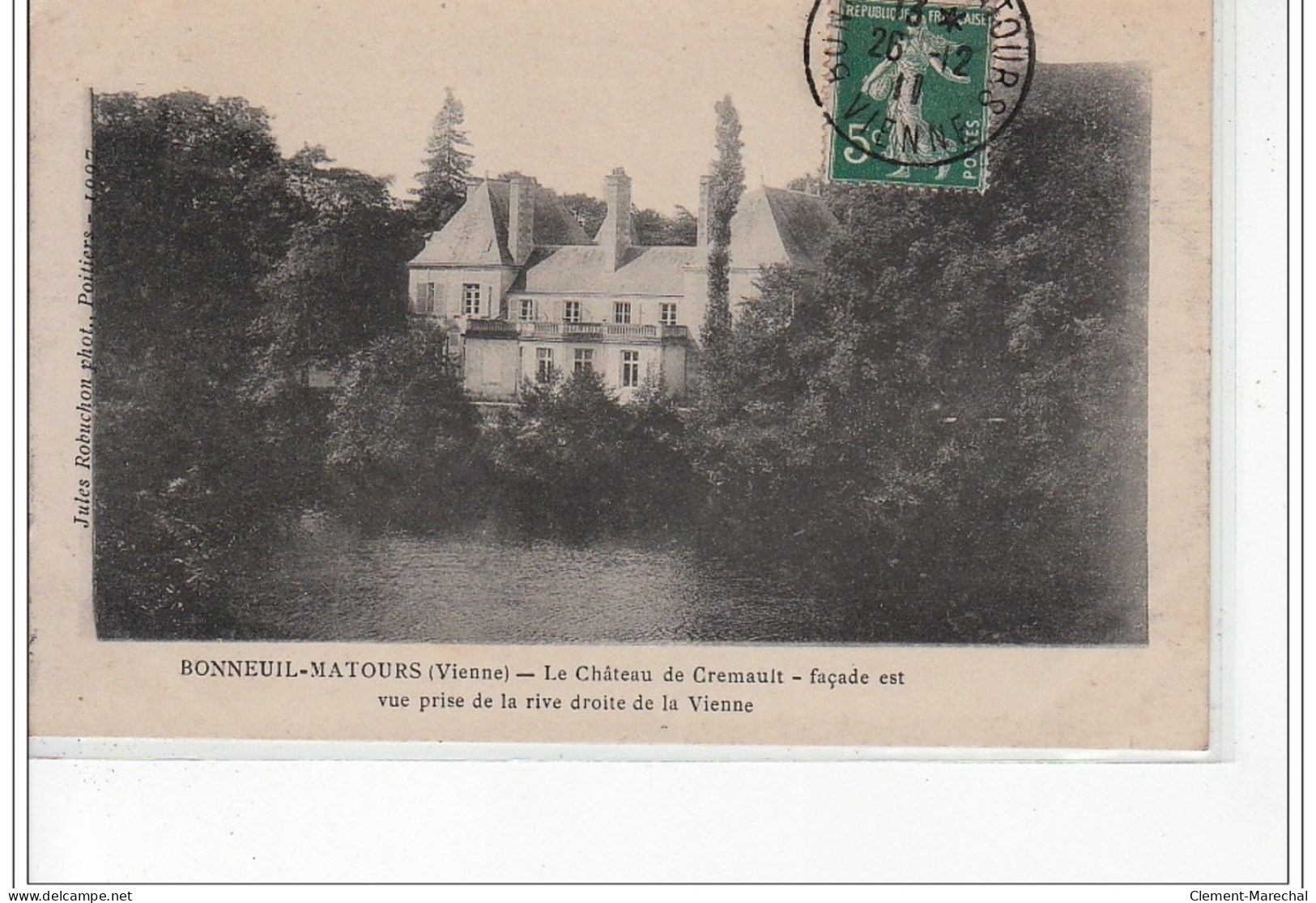 BONNEUIL-MATOURS - Le Château De Cremault - Façade Est - Vue Prise Sur La Rive Droite De La Vienne - Très Bon état - Otros & Sin Clasificación