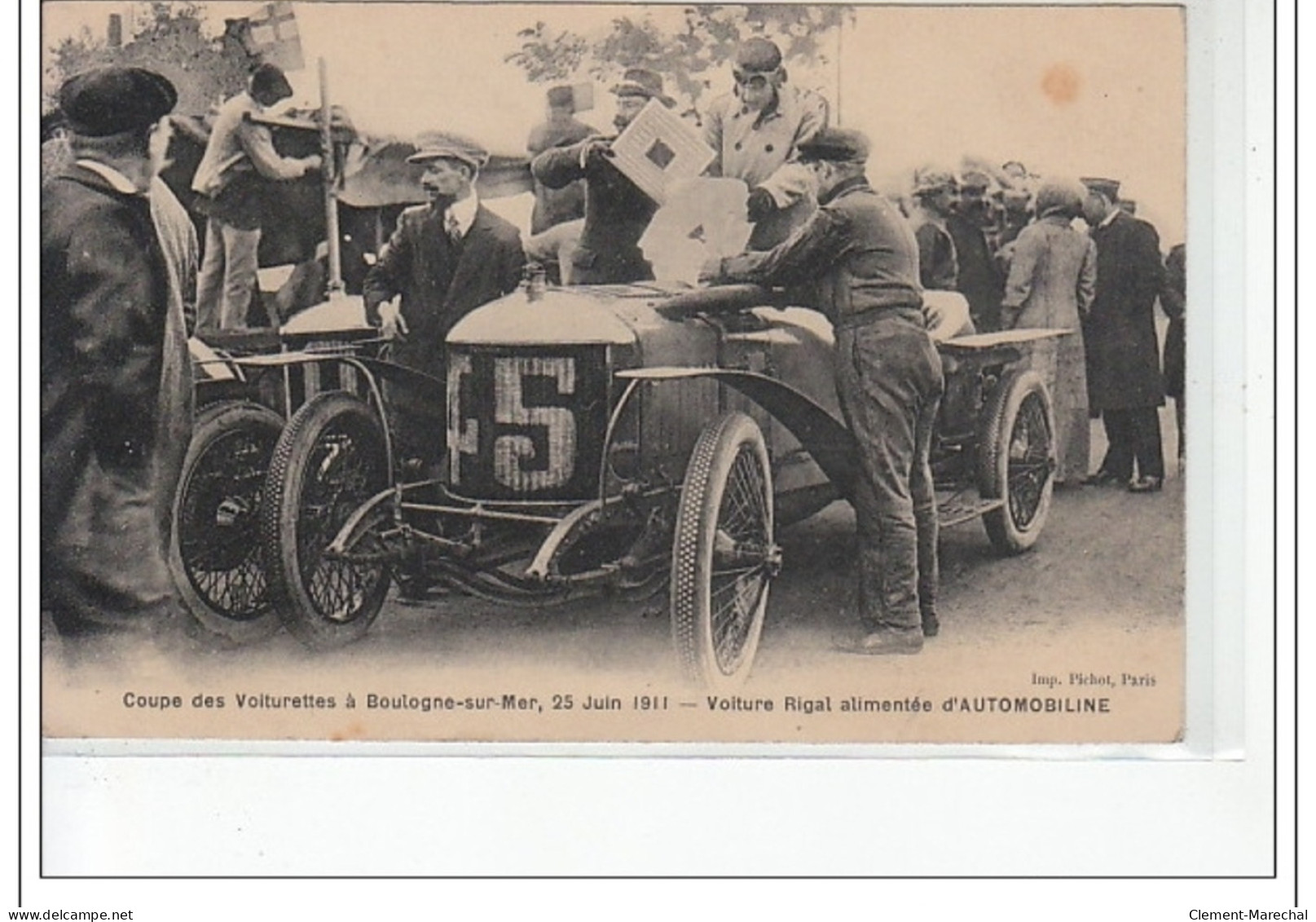 BOULOGNE SUR MER - Coupe Des Voiturettes 25 Juin 1911 - Voiture Rigal Alimentée D'Automobiline - état - Boulogne Sur Mer