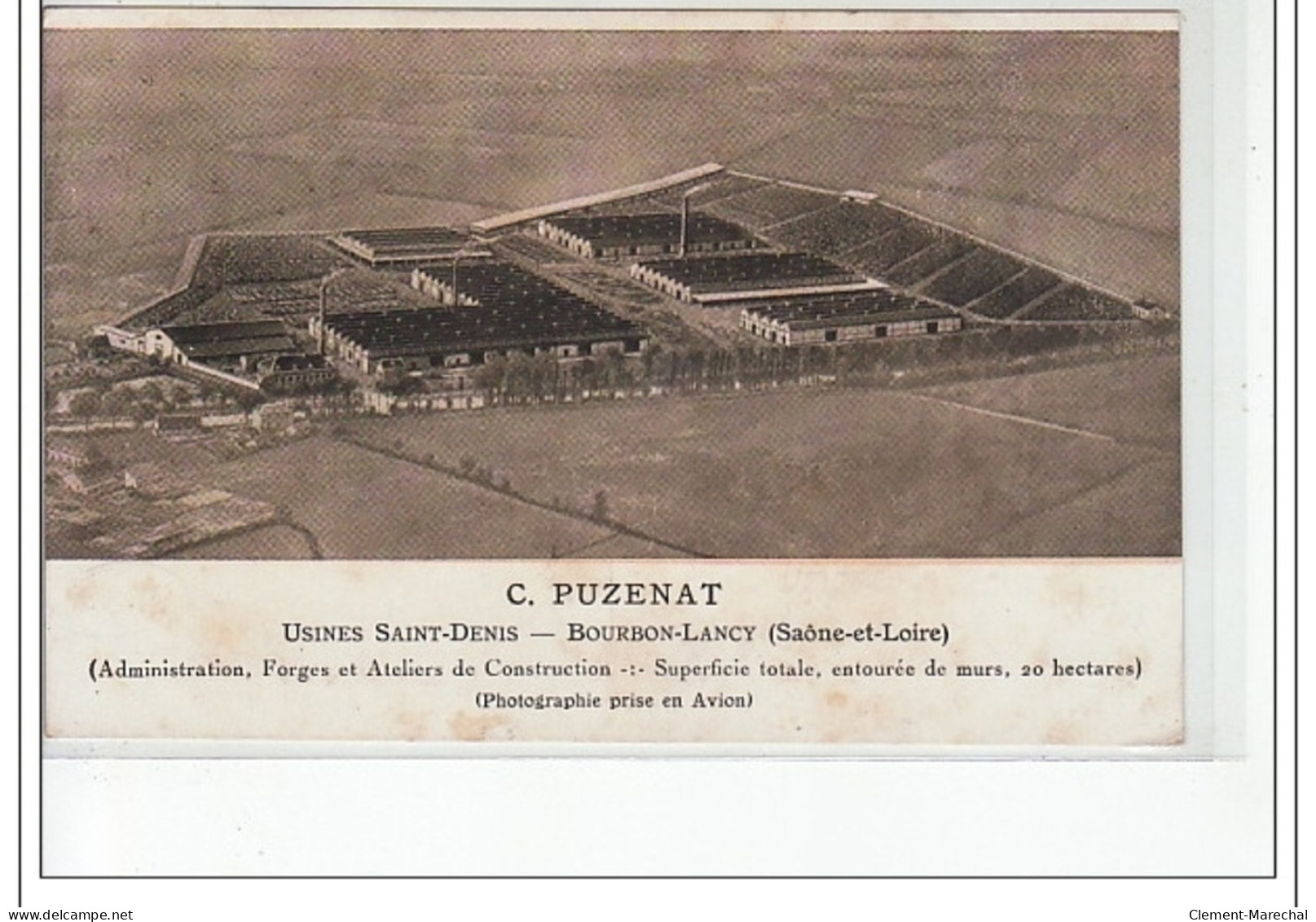 BOURBON LANCY - Usines Saint Denis - C. Puzenat - Administration, Forges Et Ateliers De Construction -  état - Other & Unclassified