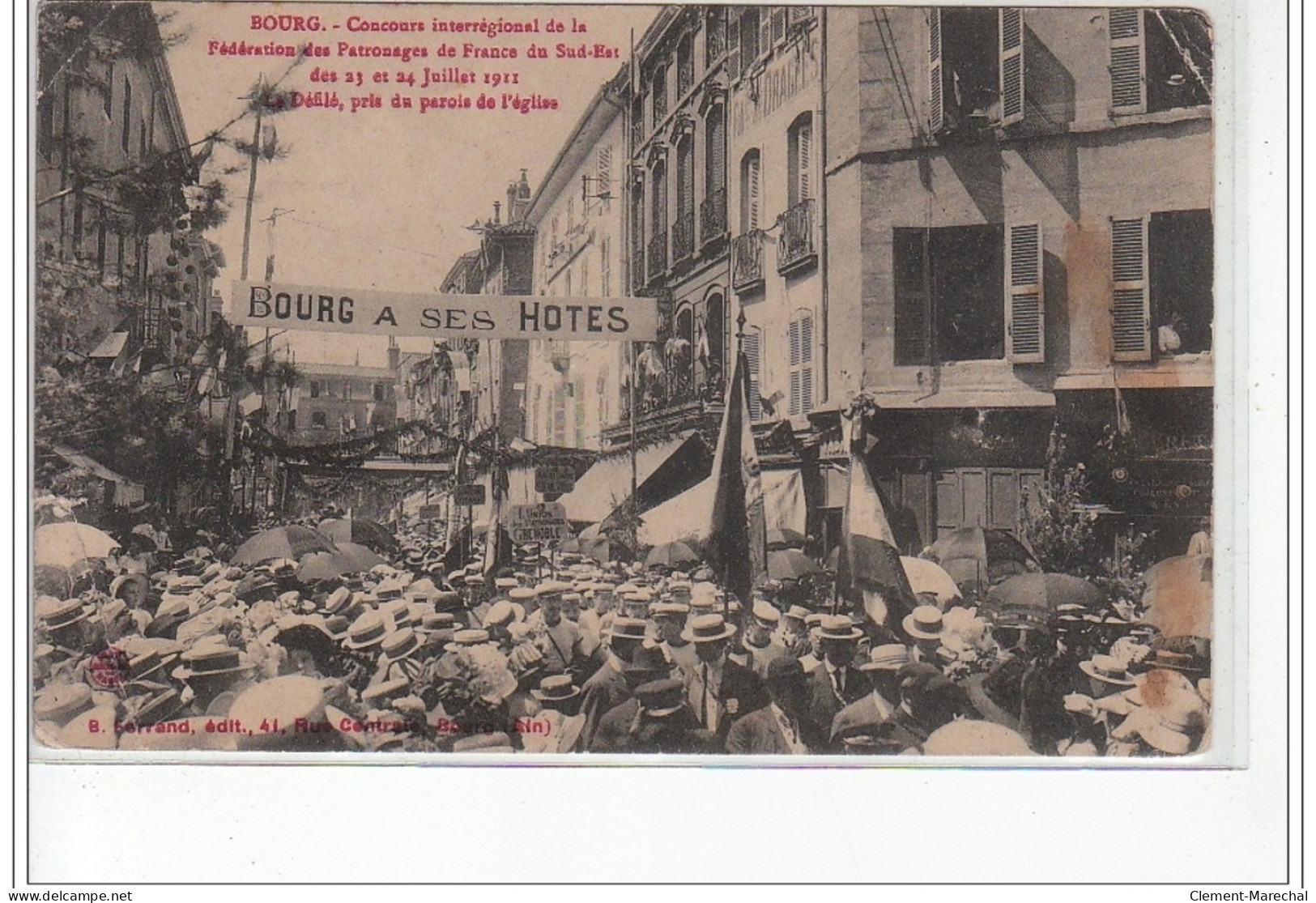 BOURG - Concours Interrégional De La Fédération Des Patronages 1911 - Défilé - état - Other & Unclassified