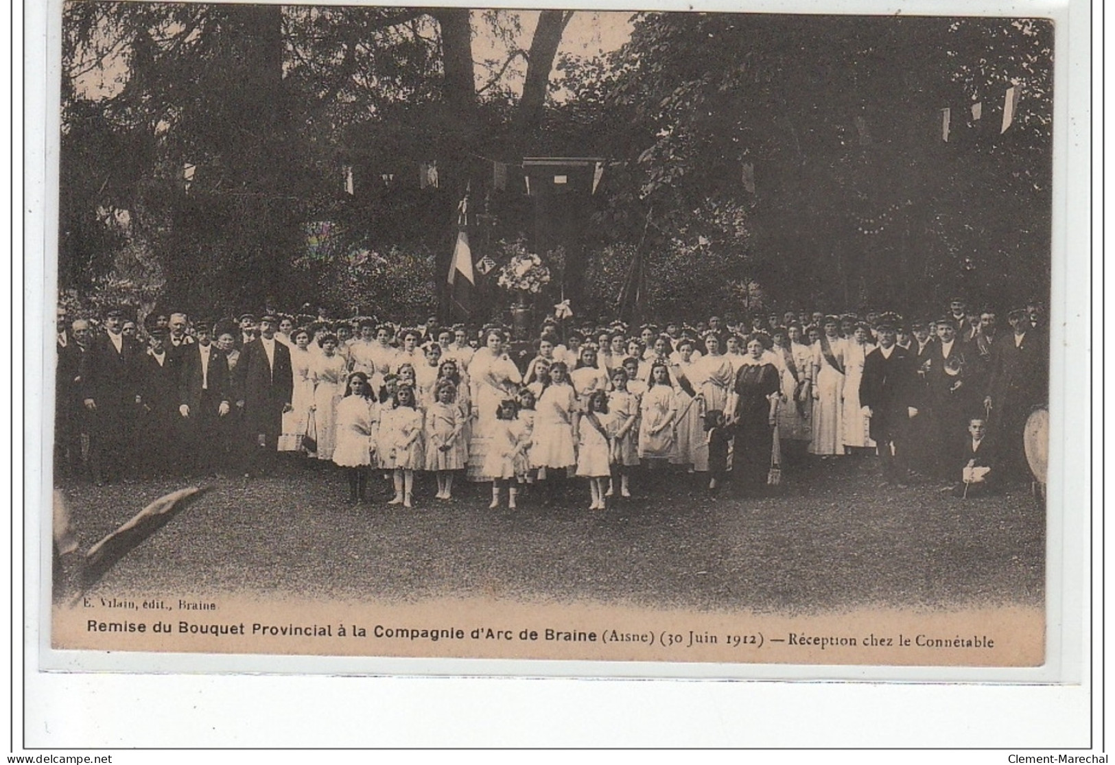 BRAINE - Remise Du Bouquet Provincial à La Cie D'Arc De Braine - 1912 - Réception Chez Le Connétable - Très Bon état - Otros & Sin Clasificación