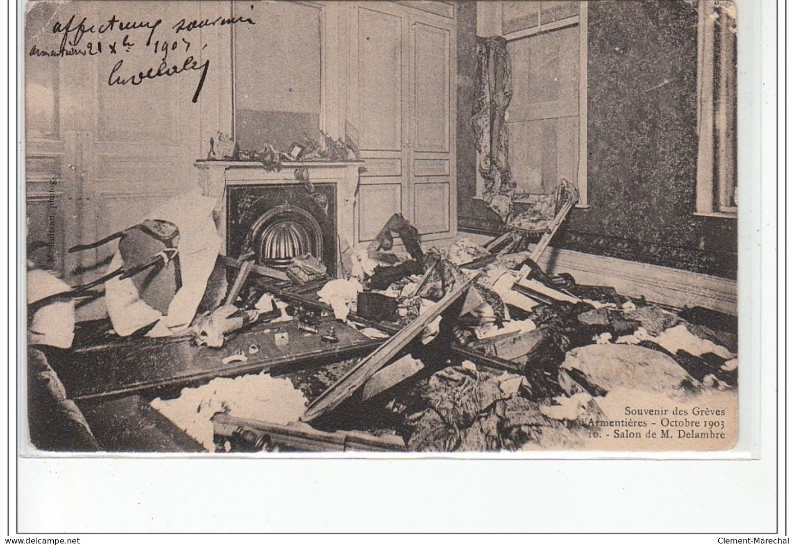 ARMENTIERES - Souvenir Des Grèves - Octobre 1903 - Salon De M. Delambre - Très Bon état - Armentieres