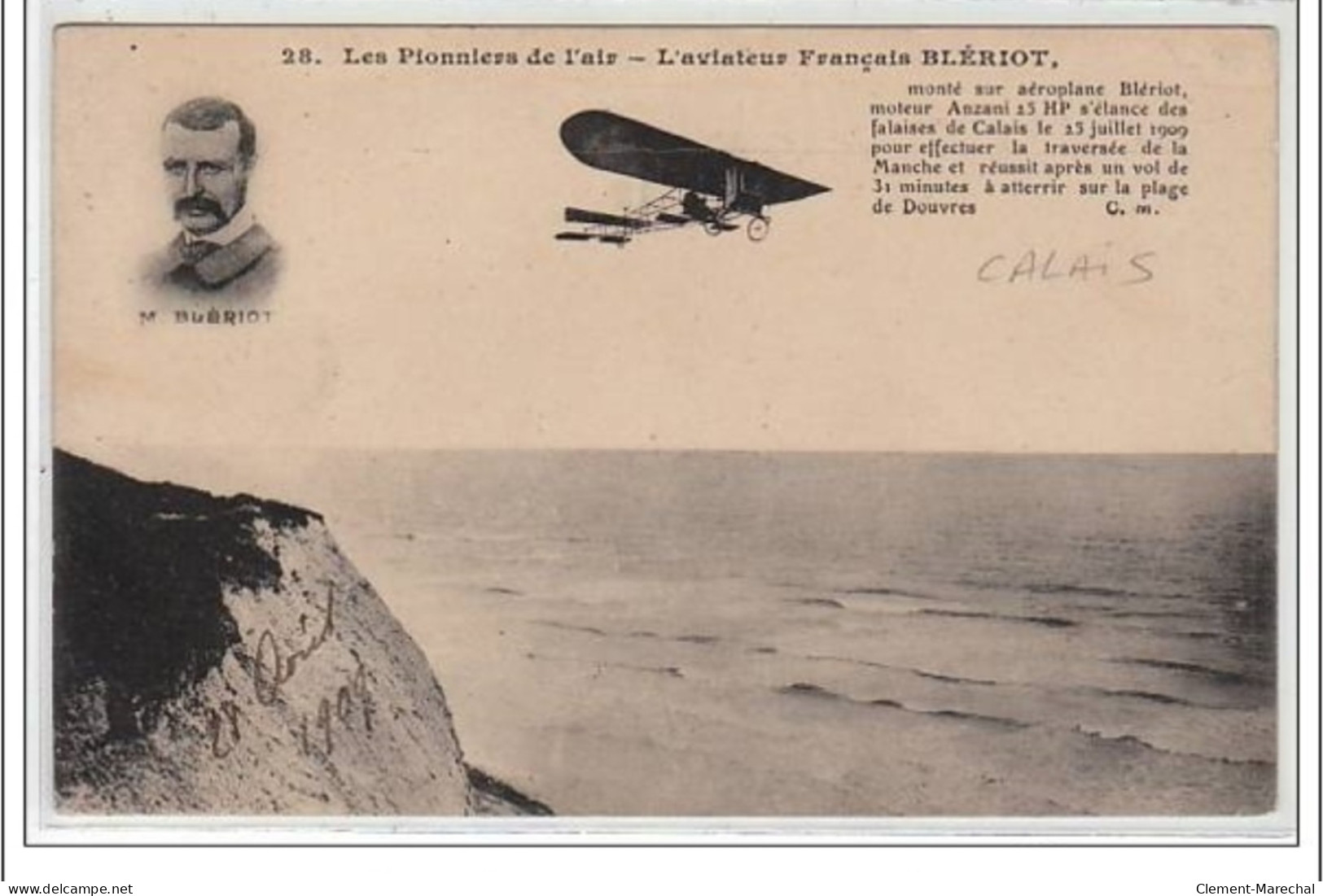 CALAIS : LES PIONNIERS DE L'AIR : L'aviateur Français Blériot - Très Bon état - Calais