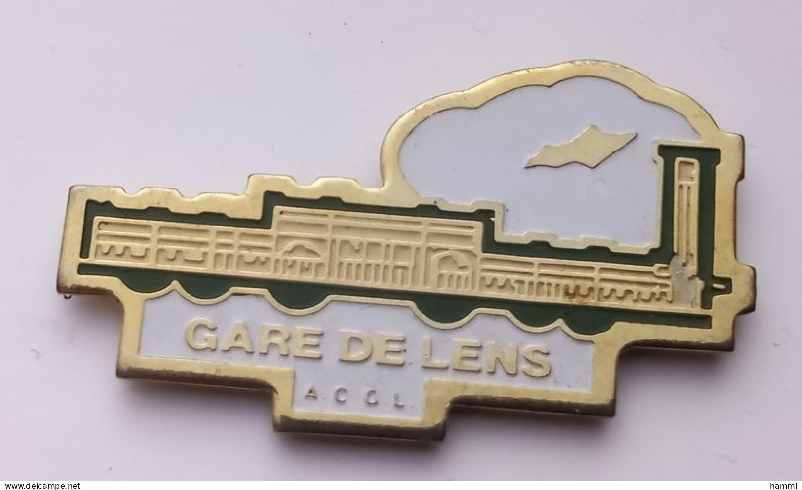 G291 Pin's SNCF TGV Locomotive Train Association Cheminots Gare De Lens ACGL Achat Immédiat - TGV