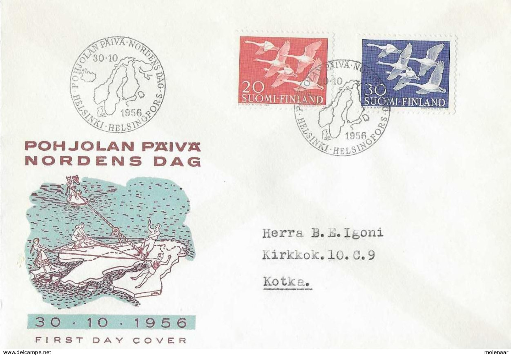 Postzegels > Europa > Zweden > 1951-60 > Brief Met No. 418-419 (17089) - Lettres & Documents