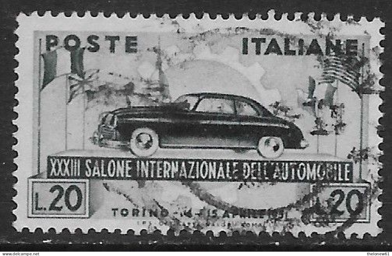 Italia Italy 1951 Salone Auto Torino Sa N.655 US - 1946-60: Used