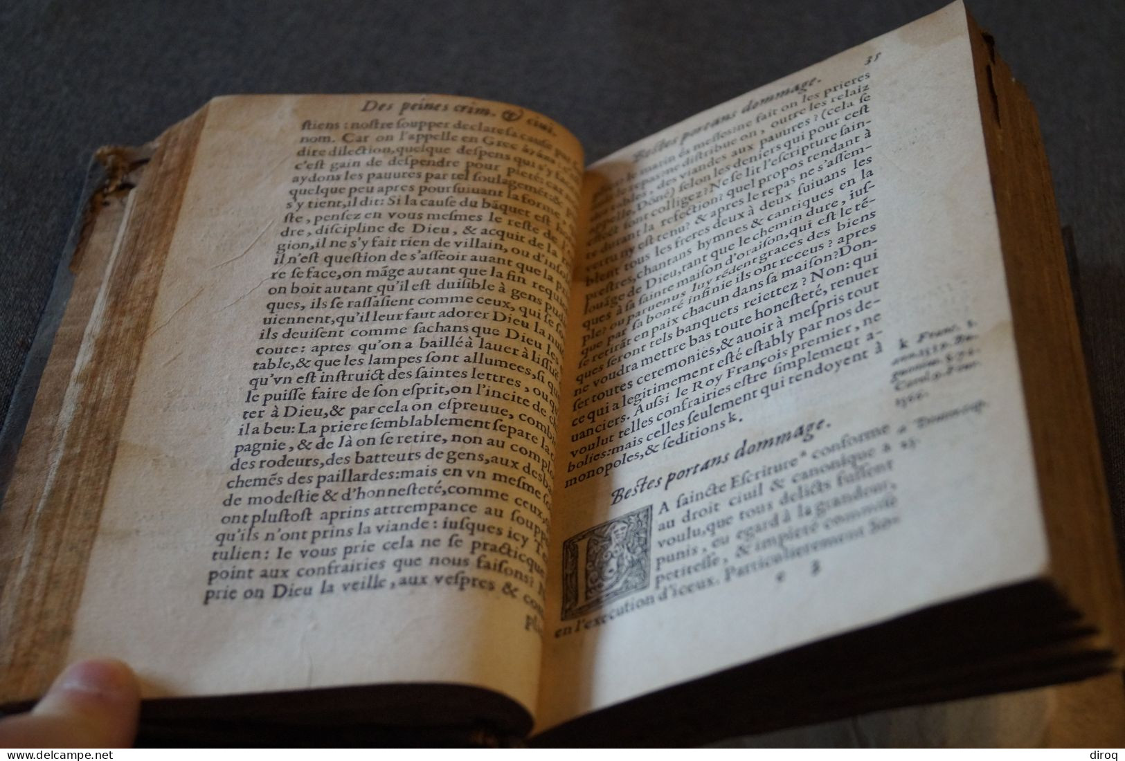 RARE 1573,Traité Des Peines Et Amandes Pour Matière Criminelles,complet 175 Pages,16 Cm./11 Cm. - Bis 1700
