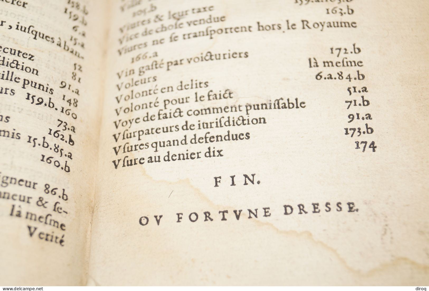 RARE 1573,Traité des peines et amandes pour matière criminelles,complet 175 pages,16 Cm./11 Cm.