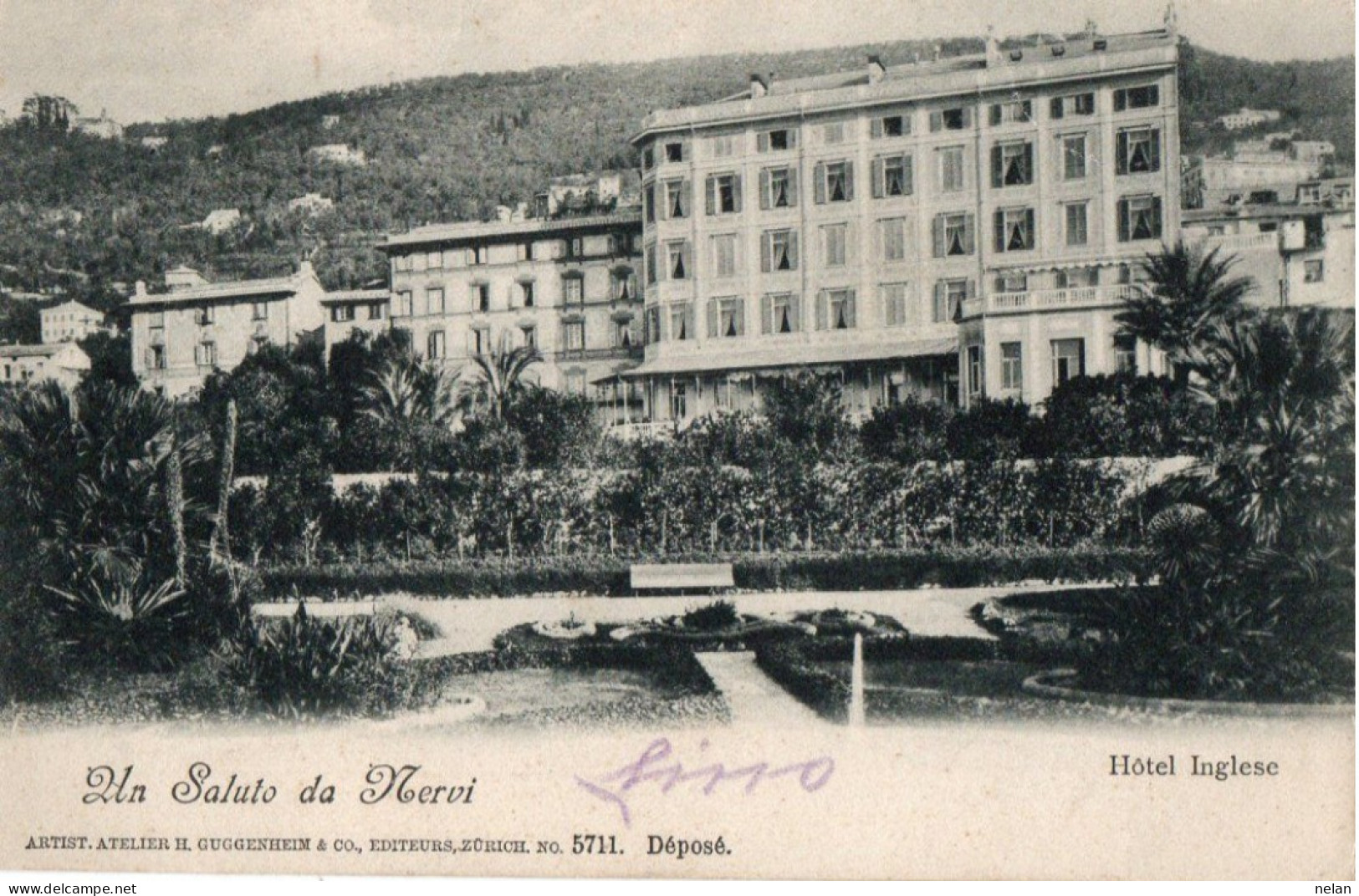 UN SALUTO DA NERVI - HOTEL INGLESE - F.P. - Genova (Genoa)