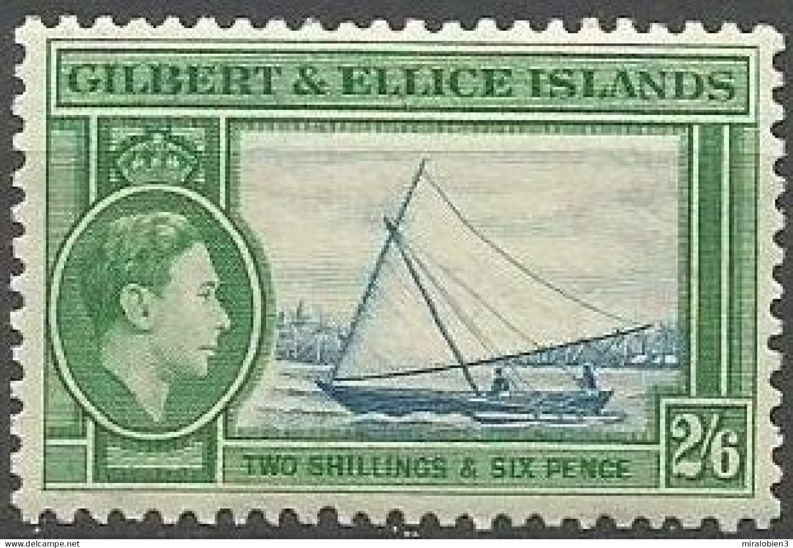 GILBERT Y ELLICE YVERT NUM. 48 * NUEVO CON FIJASELLOS - Îles Gilbert Et Ellice (...-1979)