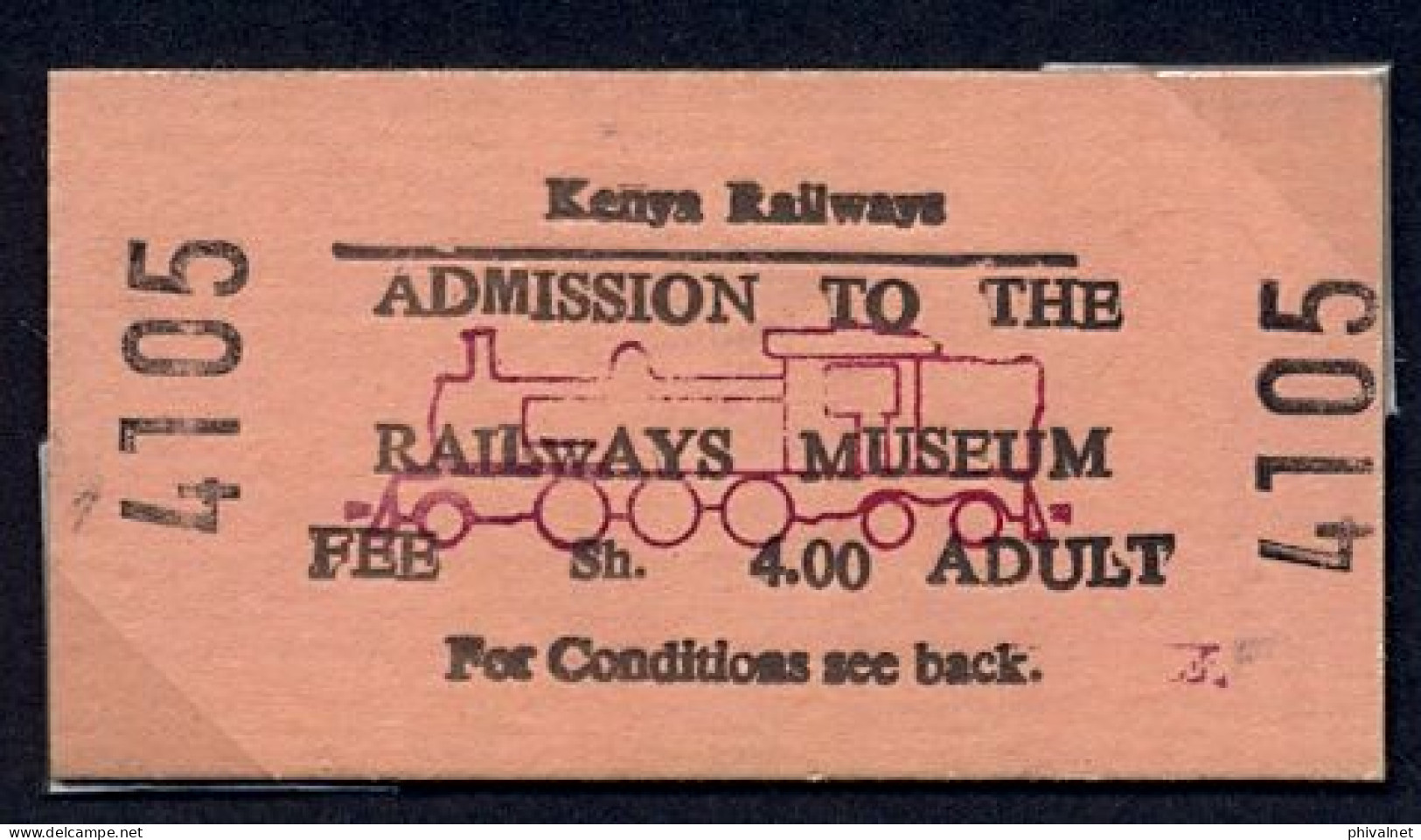 KENYA , RAILWAYS MUSEUM , TICKET DE FERROCARRIL , TREN , TRAIN , RAILWAYS , CHEMIN DE FER - Wereld