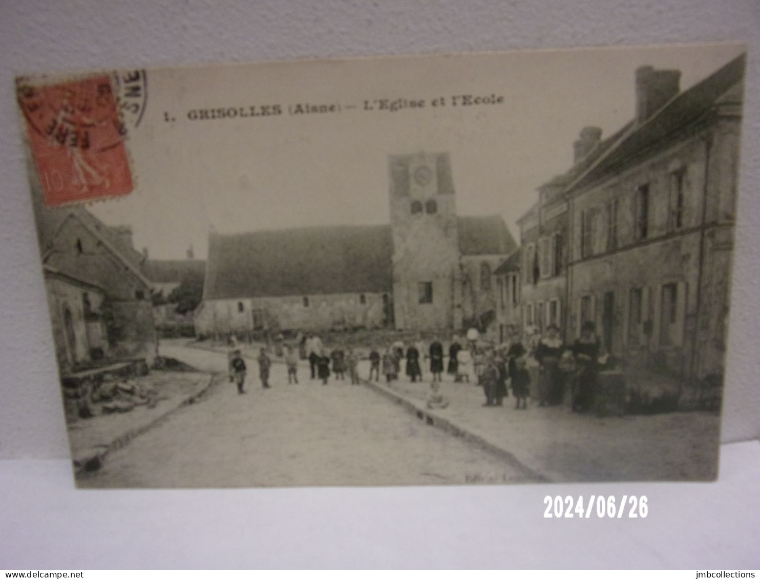 GRISOLLES (Aisnes) L'EGLISE ET L'ECOLE N°1 - Other & Unclassified