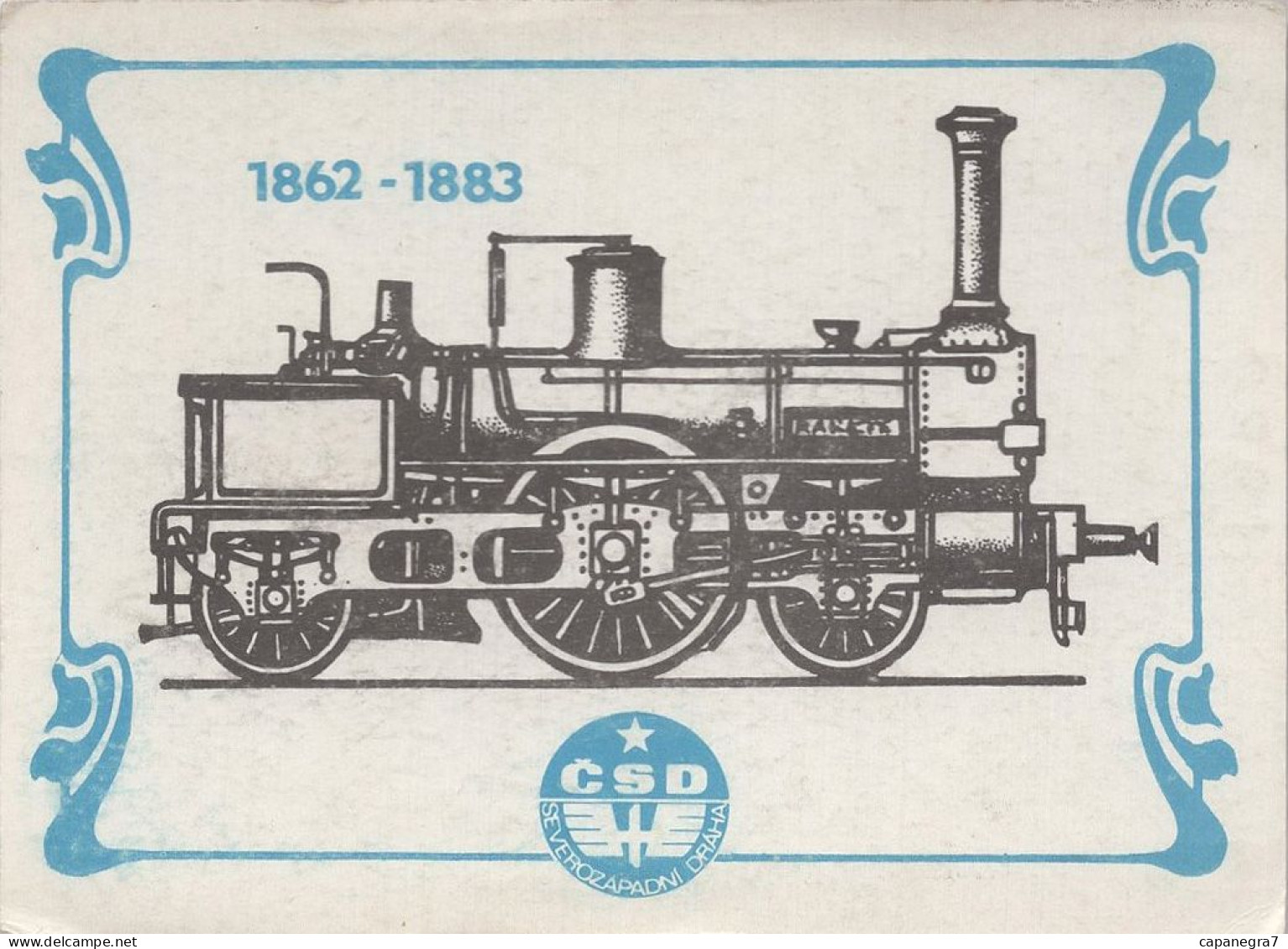 Steam Trains, Locomotive, Czech Rep., 1990, 90 X 65 Mm - Small : 1981-90