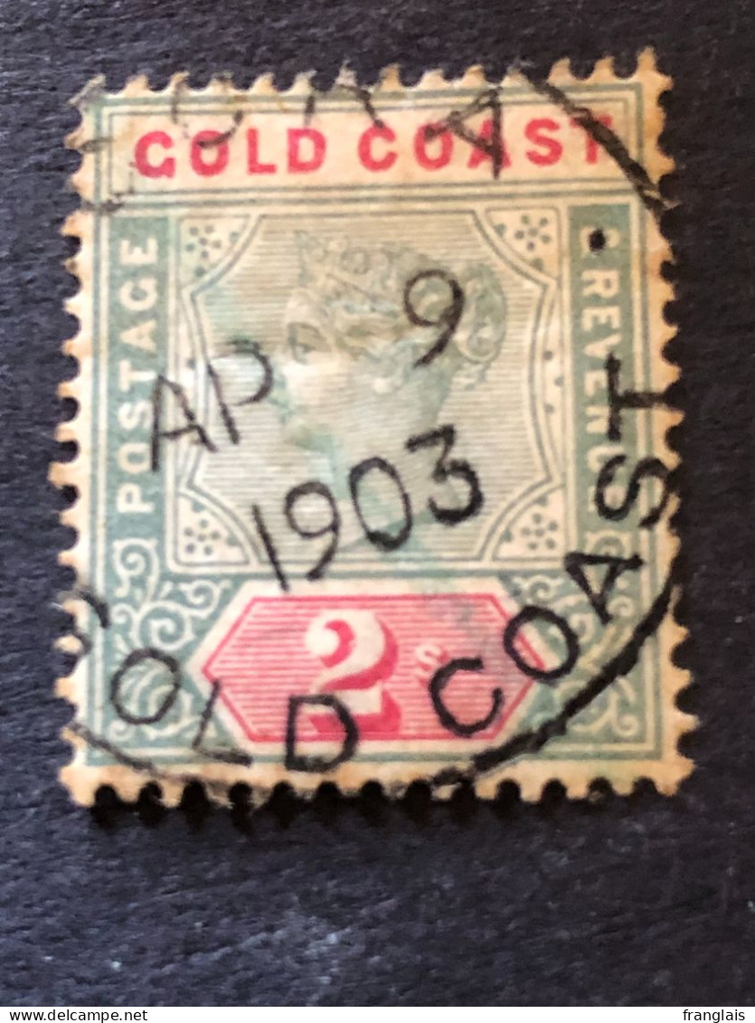 GOLD COAST SG 32  2s Green And Carmine  MH* - Gold Coast (...-1957)