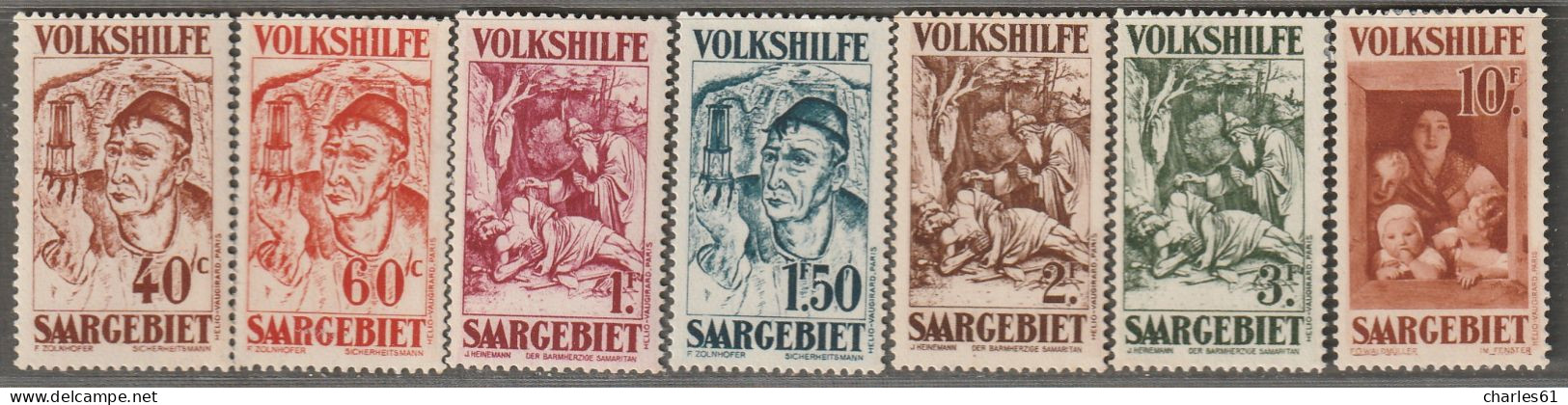 SARRE - N°141/7 **/* (1931) Série : Au Profit Des Oeuvres Populaires. - Unused Stamps