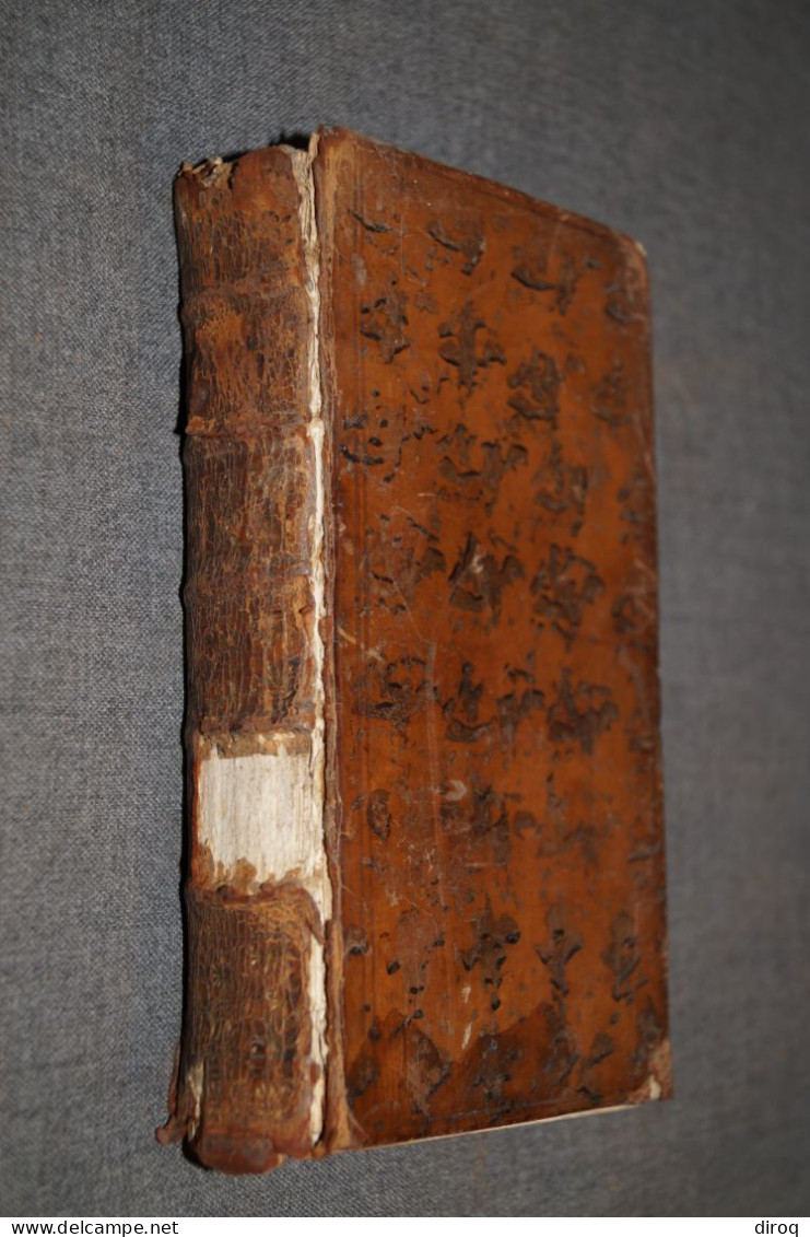 RARE,1753,Histoire et éléments Droit François,444 pages + table,17 Cm./10 Cm.