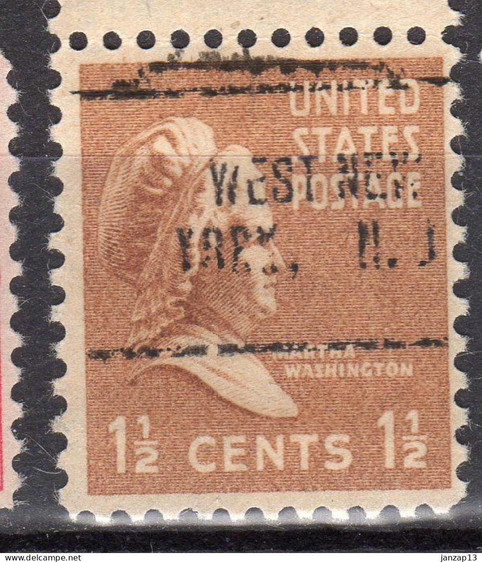 NJ-739; USA Precancel/Vorausentwertung/Preo; WEST NEW YORK (NJ), Type 705 - Voorafgestempeld