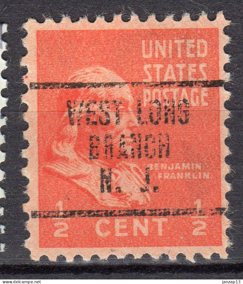 NJ-735; USA Precancel/Vorausentwertung/Preo; WEST LONG BRANCH (NJ), Type 707 - Préoblitérés